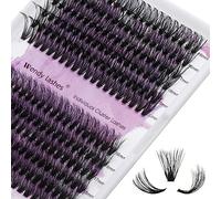 Individual Lashes 240PCS Cluster Lashes Extensions 16-20mm D Curl 0.07mm 3D Effect+40D Lash Clusters Wide Stem Individual Eyelashes Clusters DIY Eyelash Extensions(3D Effect/40D-0.07-D-MIX16-20)