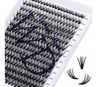 Individual Lashes 300PCS Cluster Lashes Extension DD Curl 40D 0.07mm 8-16mm Mixed Lash Clusters Wide Stem Individual Eyelashes Clusters DIY Eyelashes Extensions at Home(Cluster-40D-0.07-DD-MIX8-16)