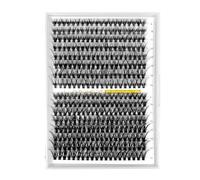 Individual Lashes 320pcs LANKIZ Cluster Lashes 30D+40D D Curl 9-16mm Mix Individual Eyelashes Extensions DIY Lash Clusters False Eyelashes Lash Extensions For Home Use