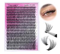 Individual Lashes 320pcs Lash Clusters 40D 9-16mm Mix DIY Lash Extension D Curly Eyelash Clusters Eyelash Extension Wispy Cluster Lashes DIY for Self Application by Yawamica (40D-0.07D, 9-16mix)