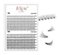 Individual Lashes C Curl 240Pcs 10D 20D Cluster Eyelash Extensions Bottom Lashes False Eyelash Clusters Mini Cluster Eyelashes DIY Eyelashes Extensions at Home (10D/20D C 8-16)