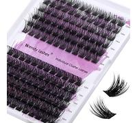 Individual Lashes D Curl Cluster Lashes FD18/B 0.07mm 12-16mm Mixed DIY Lash Extensions Wide Stem Individual Eyelash Clusters Reusable Soft and Wispy Clusters Eyelash Extensions(FD18+B-D-MIX12-16)