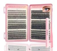 Individual Lashes Kit 600 PCS 30D+40D+50D+60D+80D+100D Lashes Individual Cluster Eyelashes Kit, 8-16mm Cluster lashes kit Fluffy Eyelash Extension with Bond & Seal & Tweezers, D Curl Eyelash for DIY