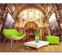 Individuality Art Golden Palaces Churches Architecture 3D Wallpaper Textured Silk Easy Install Living Room Sofa Bedroom Dining Room Home Decoration Wall-150cm×105cm
