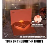 Individualized Voice Function Heart Card Feature Light Up LED and 3D Popup Design Ideal for Couple Card for Couple