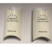 Individually Boxed Disposable, Shower Caps, Boxed Waterproof Elastic Bath Caps. Perfect for Travels, B&B, Guesthouses - Pack of 25 - Euro