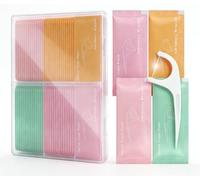 Individually Wrapped Floss Picks, 60PCS Multi-Color Dental Floss Sticks,Disposable Oral Care Flossers for Adults in Case, Mini Single Use Tooth Floss for Travel, Hotel, Restaurant, Office, Car