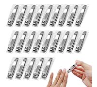 Individually Wrapped Nail Clippers Stainless Steel Fingernail Clippers Bulk, Sturdy Toenail Clippers Thick Nail Tip Cutter Trimmer for Homeless/Men and Women/Hotel 6.8cm X 1.2cm (Set of 100)