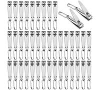 Individually Wrapped Nail Clippers Stainless Steel Fingernail Clippers Bulk, Sturdy Toenail Clippers Thick Nail Tip Cutter Trimmer for Homeless/Men and Women/Hotel (5CM, Count, 100)