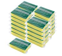Individually Wrapped Sponges, Kitchen Dishwashing Sponge Bulk, Non Scratch Dishes Scouring Pad Dishcloth, Odor-Free Sponge Wipes for Household Cleaning Dishes Travel Apartments (30 Pack)