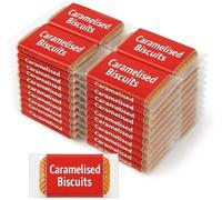 Individually Wrapped "Welcome" Caramelised Biscuits - Original Caramelised Flavor, Single Packaged (50 Biscuits)