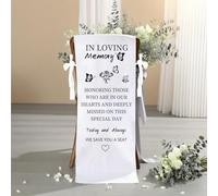 INDKOPVA in Loving Memory Wedding Signs for Chairs, Memory Reserved Seating Signs for Wedding, Save a Seat for Someone in Heaven (Butterfly)