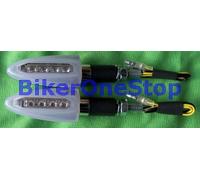 Bike It LED Runner Two Moto Indicators With Chrome Body And White Clear Lens