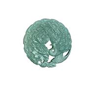 InDmar Jadeite Jade Pendant,Pendant Necklace,Hand-Carved Natural Green Jade Peacock Pendant Necklace For Women,Prosperity Wealth Good Luck Amulet Friendship Choker Necklace For Festival Gifts