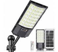Indmird Solar Street Lights Outdoor, Solar Outside Light with Motion Sensor | IP66 Waterproof Solar Powered Driveway Light with Remote Control, Dusk to Dawn Security Lights for Garage, Street, Parking