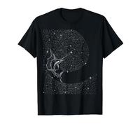 Indo-Pacific Sailfish Under The Stars Vintage Ocean Nature Value Graphic T-Shirt, Men, Black, XL