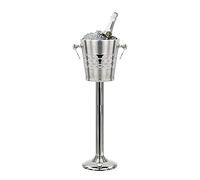 Indo-Persian Brushed Nickel Plated Majestic Wine & Ice Bucket with Steel Bucket Stand | Wine Chiller On Stand Kitchenware Bar Ware
