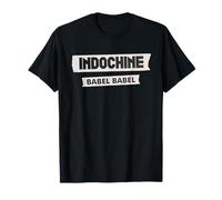 Indochine Unisex Adults Black T-Shirt, S, Short Sleeve, Crew Neck, Classic Fit, Solid, Pull On, 1 Count