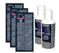 Indola Exclusively Proffesional Rapid Blond+ Blue Bleach Powder 30g (2 Pack) + 6% 30VOL Creme Developer Peroxide (2 Pack) - Salon Kit