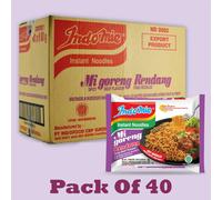 Indomie Mi Goreng Instant Noodles - Beef Rendang Flavour - 80g (Pack of 40)