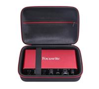 inDomit Hard Protective Travel Case Compatible with Apollo x4 / Focusrite Scarlett 18i8 / 8i6 / 18i16 USB Audio Interface, Black&Red (CASE ONLY)
