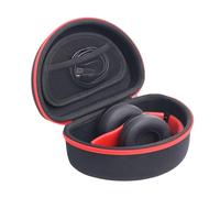inDomit Hard Protective Travel Case Compatible with Beats Studio Pro/Solo 4 / Studio 3 / Solo 3 / Picun B10 / BERIBES/JLab JBuds Lux ANC Wireless Bluetooth Noise Cancelling Headphones,Red&Black
