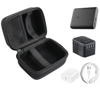 inDomit Travel Charging Accessories Storage Kit - Hard Protective Case Fits Power Bank, Power Adapter & Data Cables(Case Only)