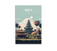 INDONESIA BALI Vintage Travel Souvenir Poster Canvas Art And Wall Art Picture Print Modern Family Bedroom Decors 24x36inch(60x90cm)