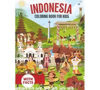 Indonesia Coloring Book for kids with facts