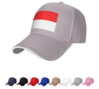 Indonesia Flag Hat Indonesian Caps for Men Women Flag of Indonesia Baseball Cap Trucker Dad Hat Gray