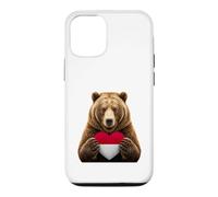 Indonesia Flag Heart Pride Country Heritage Bear Indonesian Case for iPhone 12/12 Pro