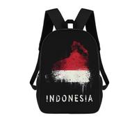 Indonesia Indonesian Flag Classic Mens Backpack Womens 17 Inch Shoulder Bag