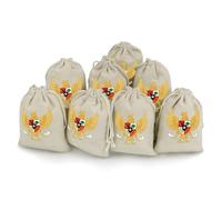 Indonesia Indonesian National Emblem 8Pcs Drawstring Gift Bags Reusable Hessian Bags for Wedding Favors Party Jewelry Pouches