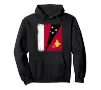Indonesia Papua New Guinea Half Flag Indonesian PNG Heritage Pullover Hoodie