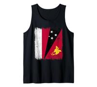 Indonesia Papua New Guinea Half Flag Indonesian PNG Heritage Tank Top