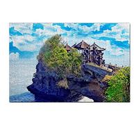 Indonesia Tanah Lot Bali Jigsaw Puzzle for Adults 100 Piece Travel Gift Souvenir 45,5x35,5CM