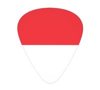 Indonesian flag 12 Pack Guitar Picks Plectrums,4 pieces in each of 3 sizes, Suitable for a wide range of stringed instruments