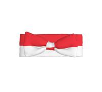 Indonesian flag Baby Bow Headband for Girls - Soft & Stretchy Polyester Infant Headband, Perfect for Newborns, 0-6 Months, Baby Gift, Photo Prop