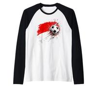 Indonesian Flag Boys Kids Indonesia Raglan Baseball Tee