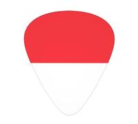 Indonesian flag Guitar picks, 12 pieces per pack, 3 different thicknesses, suitable for guitar, bass, ukulele and other instruments.