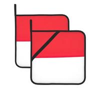 Indonesian Flag Large Pot Holders Oven Mitts Set Heat Resistant Pot Holders Square Pot Holder Hot Pads8 In
