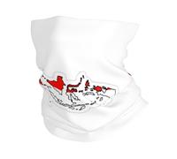 Indonesian Flag Map print Cooling Multi Use Neck Gaiter Men's and Women's Summer Face Mask for Working, Running Sports