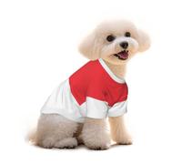 Indonesian flag Print Cotton Dog T Shirt Breathable Soft Pet Clothes, for Small Medium Large Dogs Cats