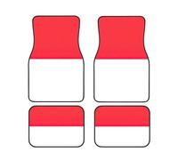 Indonesian flag Print Stylish Car Foot Mat Set 4 Pieces Convenience Floor Mats Sedans SUV Trucks Vans