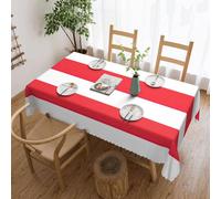 Indonesian flag print Tablecloth, Square lace farmhouse tablecloth, for indoor and outdoor dining