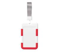 Indonesian Flag Printed Card Badge Holder with Neck Strap, Vertical Cards Holder Anti-Scratch and Easy-Scan, for Office, School