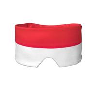 Indonesian Flag Printed Sleeping Blindfold, Padded Ear Warmer Mask, Adjustable Head Wrap, for Deep Relaxation