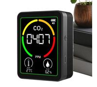 Indoor Air Analyzer - Smart Environment Meter, Multifunction Climate Checker | 9×7cm ABS Housing, 1200mAh Rechargeable Unit, Accurate Carbon Dioxide Tracking With Temperature And Moisture Data For Dai