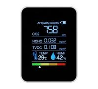 Indoor Air Analyzer - Smart Quiet Meter, Portable Accurate Carbon Monitor | RealTime Environmental Safety Detector for Car Office Plants Bedroom Living Room Nursery Cottage Studio Den