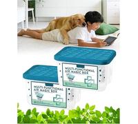 Indoor Air Purification Dust Removal Magic Box, 120g Multi-functional Air Magic Box Cleaner for Continuously Purifying the Air, Plant Extract, For Home, Pet Areas (2Pcs * 250g)